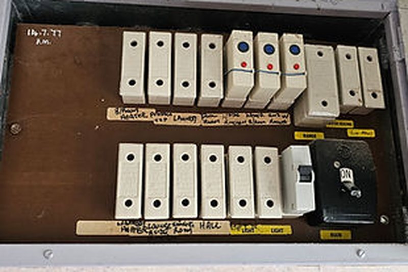 Old switchboard ready for emergency upgrade — Intellectrical Tauranga